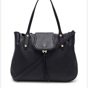 Annabel Ingall Camilla Satchel in Black leather two way bag